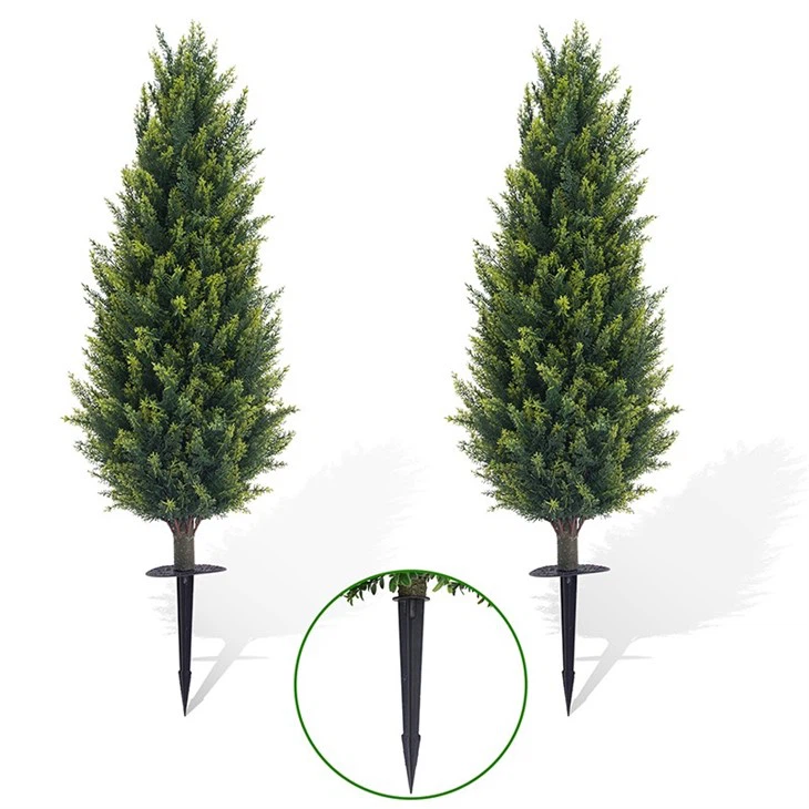 Outdoor Artificial Plants Faux Boxwood Topiary Ball Tree With Ground Spike factory