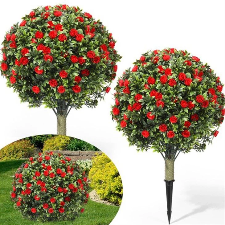 Home Ornamentals Outdoor Bonsai Boxwood Green Topiary Artificial Spiral Tree