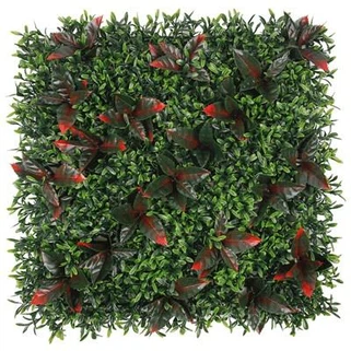 Gartendekoration Indoor Outdoor Grün Lila Künstliche Hecke Kunststoffwand